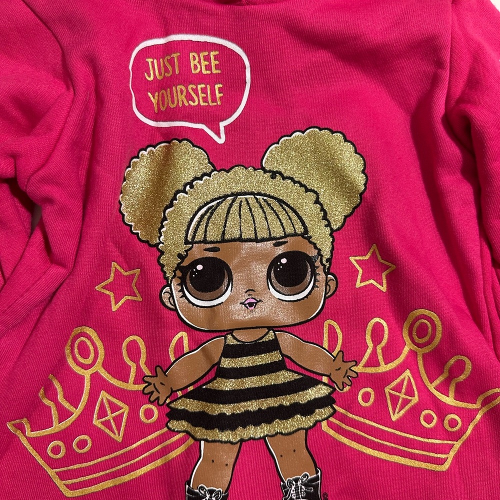0423 NWT L.O.L. Surprise! Girls Pink Hoodie - Picture 3 of 5
